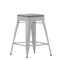 Flash Furniture 24" Silver Metal Counter Stool-Gray Poly Seat, 4PK 4-ET-31320-24-SV-R-PL2G-GG - alternate 3